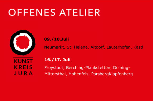 09./10.Juli Neumarkt, St. Helena, Altdorf, Lauterhofen, Kastl 16./17. Juli  Freystadt, Berching-Plankstetten, Deining-Mittersthal, Hohenfels, ParsbergKlapfenberg