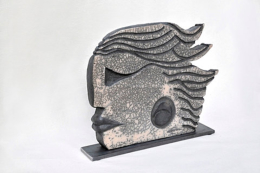 Windsbraut, 32 cm, Keramik, Stahl